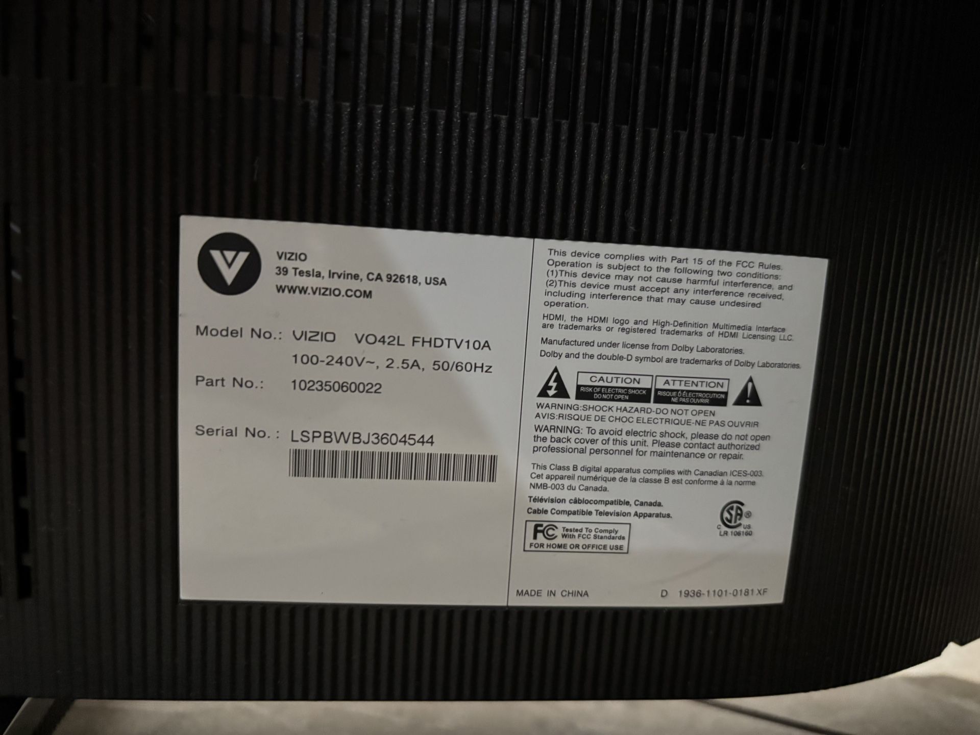 Vizio TV