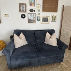 Blue Suede Couch 
