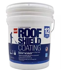 RoofShield Top Coat 5 Gal. White Acrylic Reflective Elastomeric Roof Coating - B