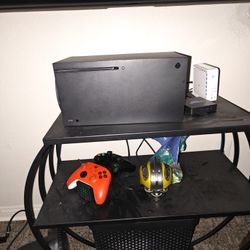XBOX X and a controller 