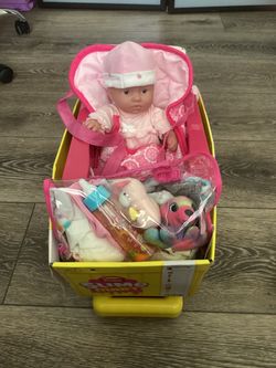 Baby Doll with Carrier and Accessories