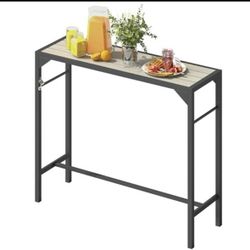 Outsunny 47.25" x 15" x 39"  Indoor/Outdoor Bar Table Bar Height Patio