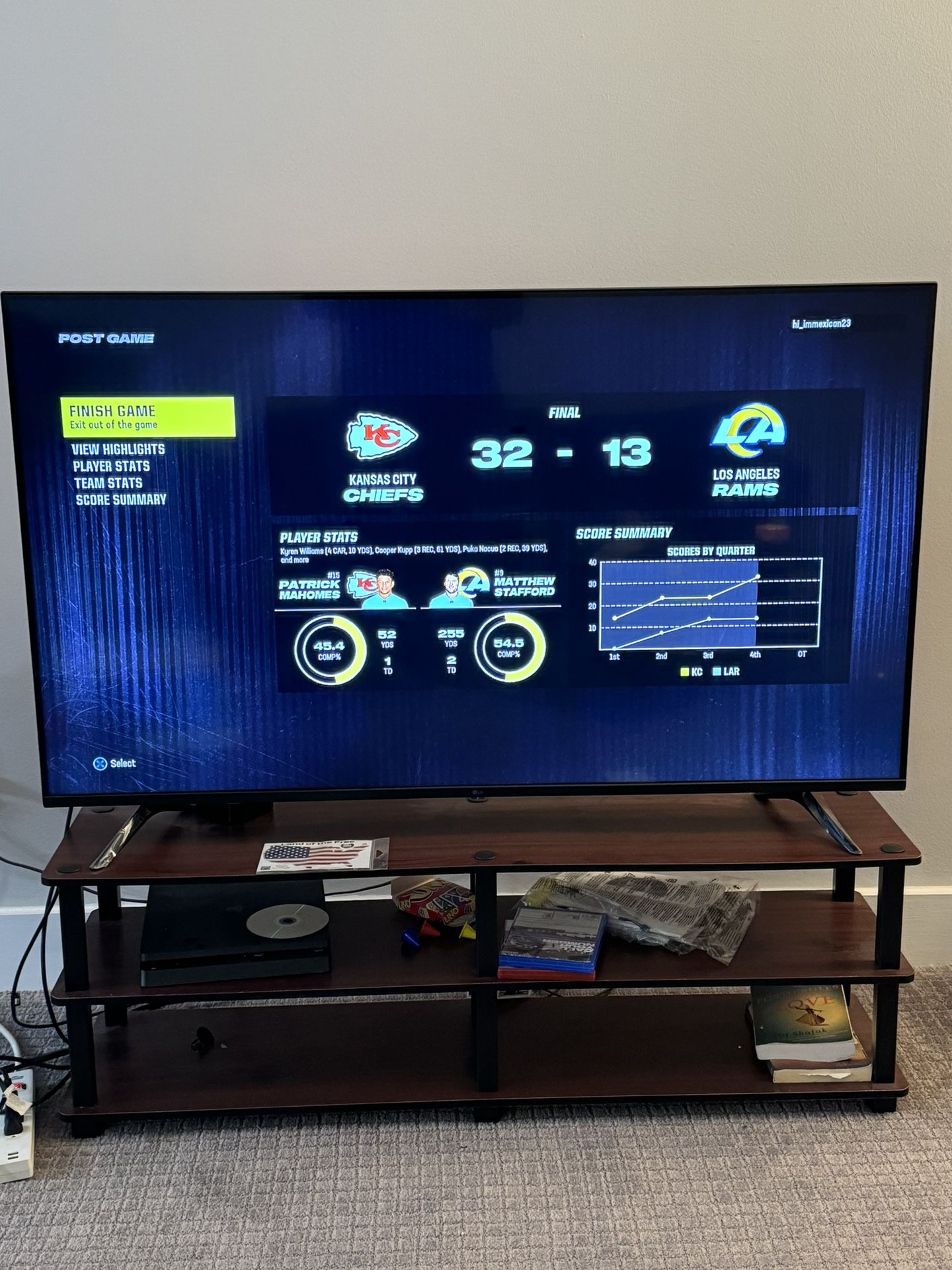 55 Inch LG TV With stand