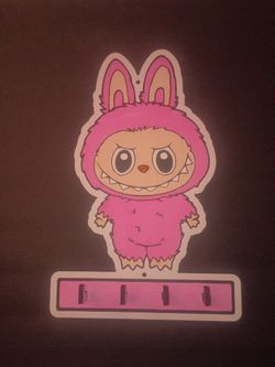 Pink Labubu Custom Key Holder Add A Name $5 More