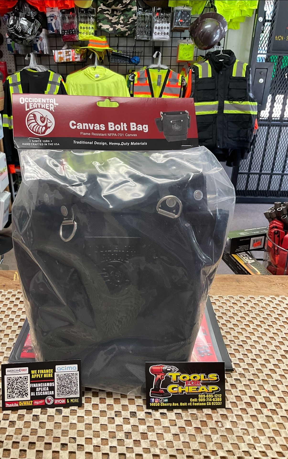 Occidental Leather B3920 Canvas Bolt Bag- Black 