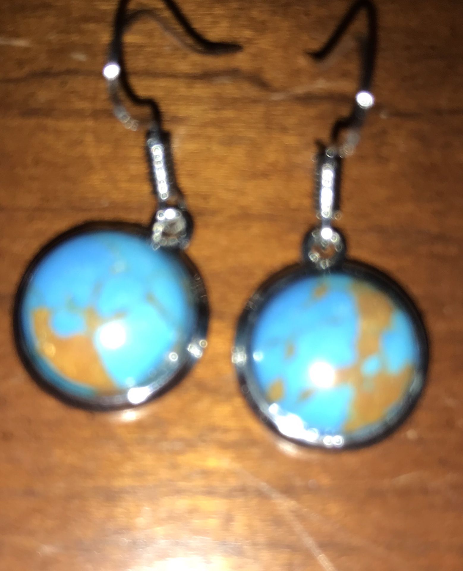 Silver and turquoise earrings