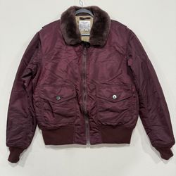 Schott ‘PERFECTO BRAND’ Flight Jacket Men’s XL Nylon Bordeaux