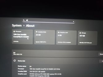 Gaming laptop
