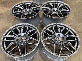 FREE DELIVERY SET 4 OEM Chevrolet Corvette Z06 Wheels Forged C8 Genuine Titanium Spider 20" 21