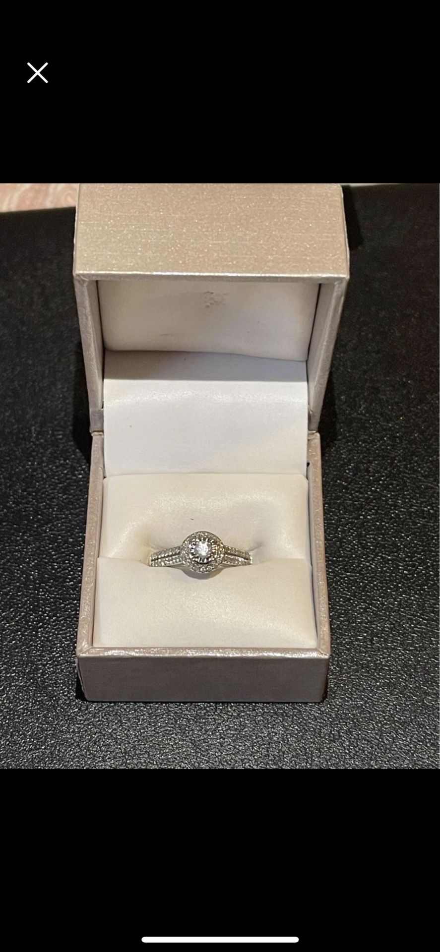 10KT White Gold Engagement Ring