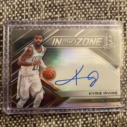 2017-18 Panini Spectra Kyrie Irving In The Zone  Autographed Card #28/49