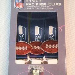 Seattle Seahawks Pacifier Clips 3-Pack