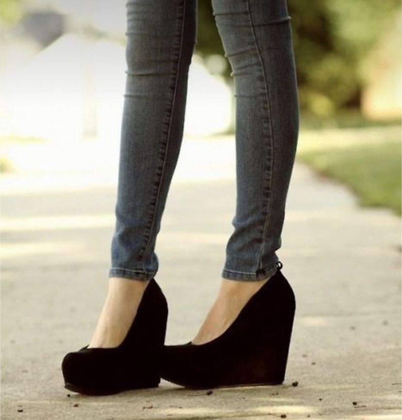 Wedge Black Shoes