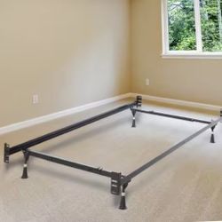 Metal Bed Frame Adjustable To Twin/Full Size Holds Up To 1000 lb. Distributed Weight 63” L. Delivery Available