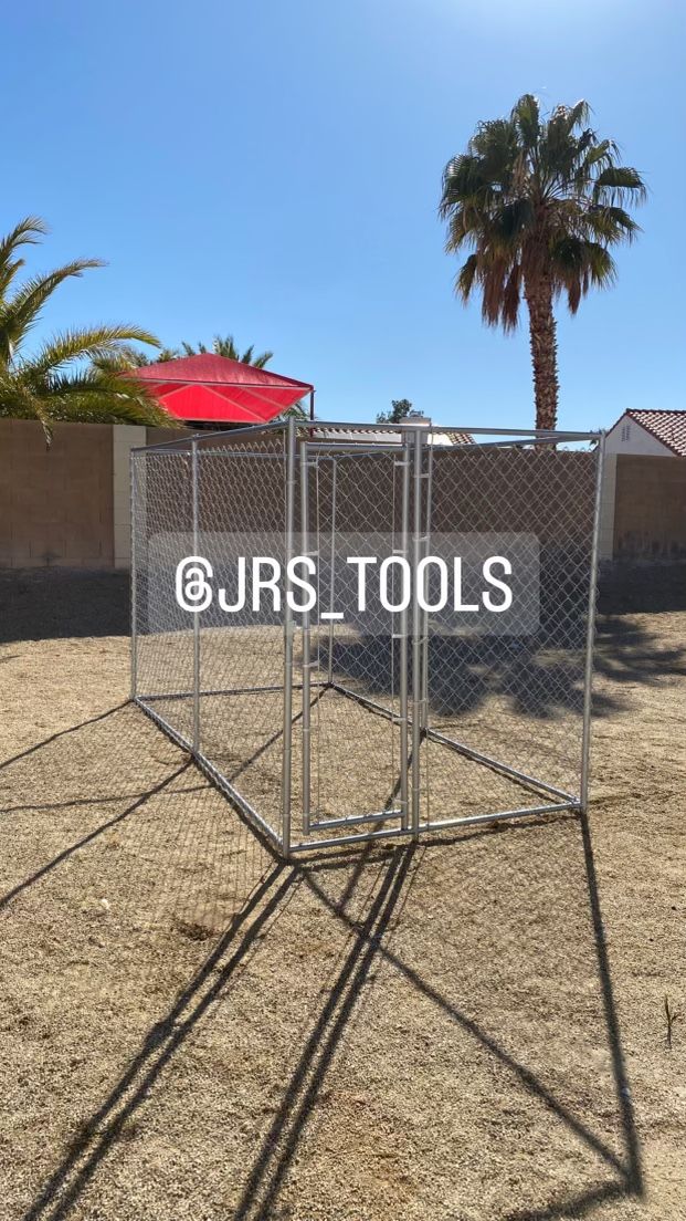 Large Chain Link Dog Run Kennel Cage Jaula New! 