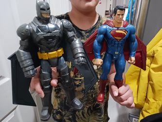 DC Mattel Batman VS Superman 12 inches  talking action figures.  Good Condition.