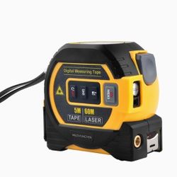 3-in-1 high-precision laser tape measure - digital distance meter, steel tape measure and level