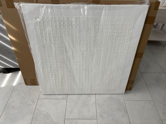 Brand New 2 White Textured Want Sabi 36x36 Wall Art $45 EACH!