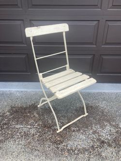 Rustic folding side chair