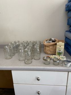 Canning Jars; rings and Lids- all wide mouth