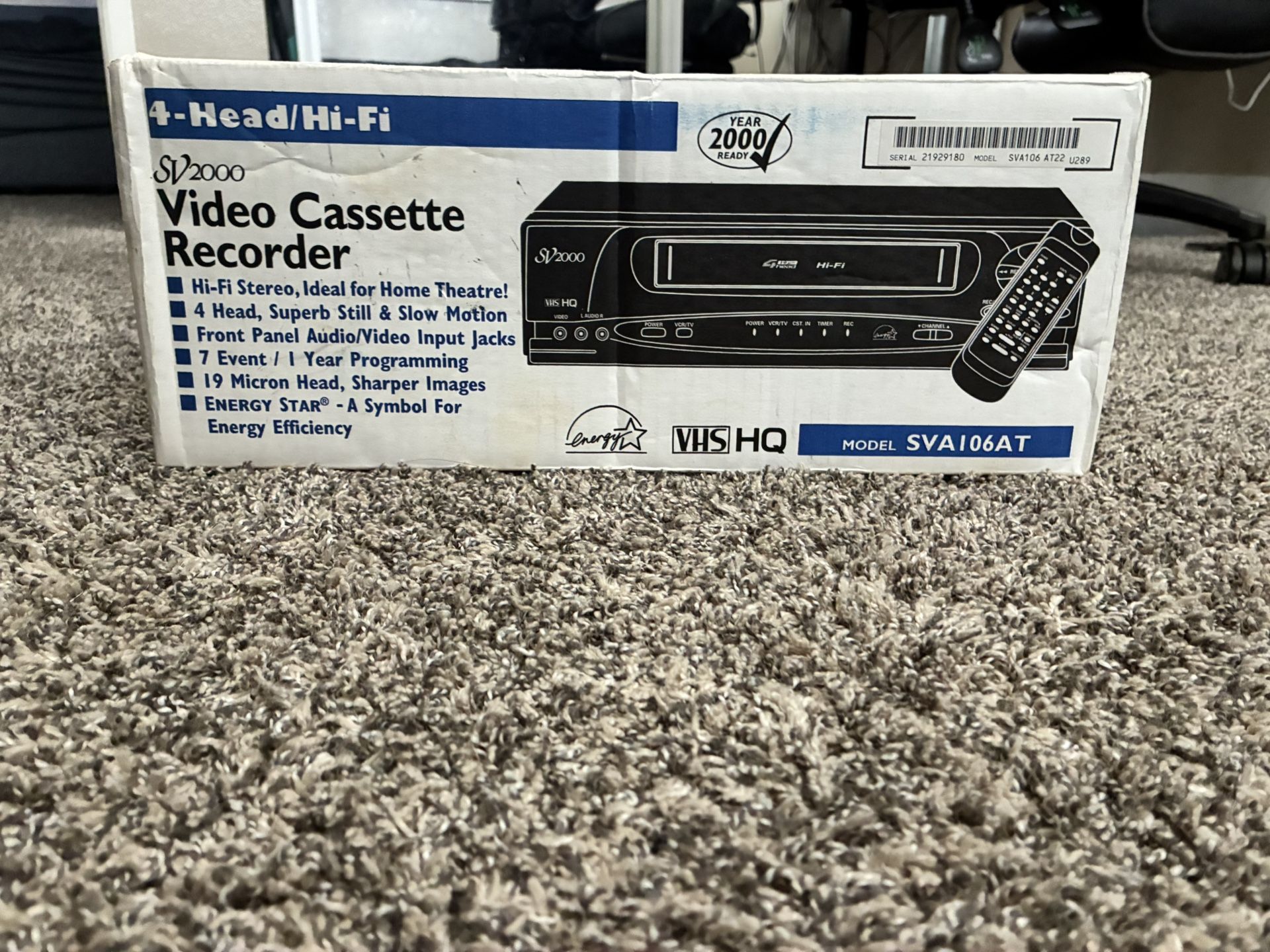 Sv2000 Sva106at Video Cassete Recorder