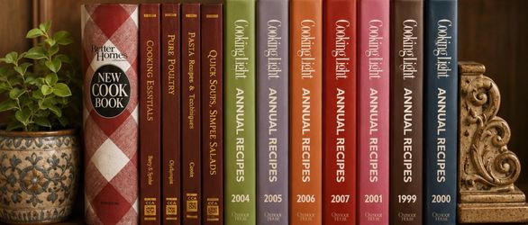 Lot of 8 COOKING Light ANNUAL Cook BOOKS + more