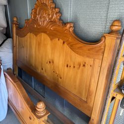 King Solid Wood Head And Foot Board