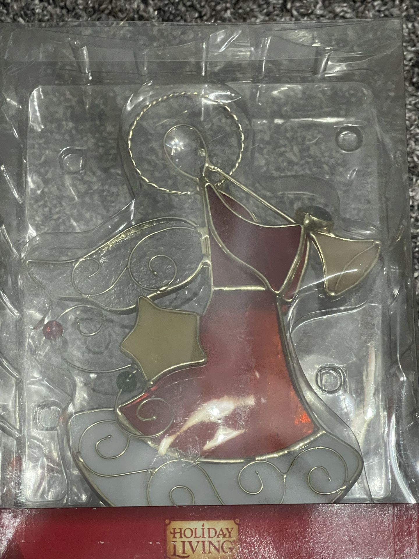 Holiday Living Glass Candle Holder 6.5” H-Angel- NEW