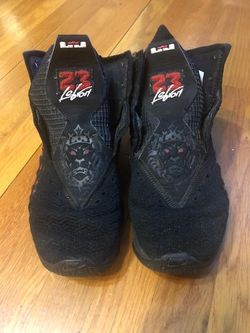 2019 Nike LeBron 17 Xvii Black Infrared Red Basketball Sneakers . Size 8 1/2.