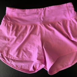 Lululemon Speed Up Shorts 4” Inseam Hot Pink