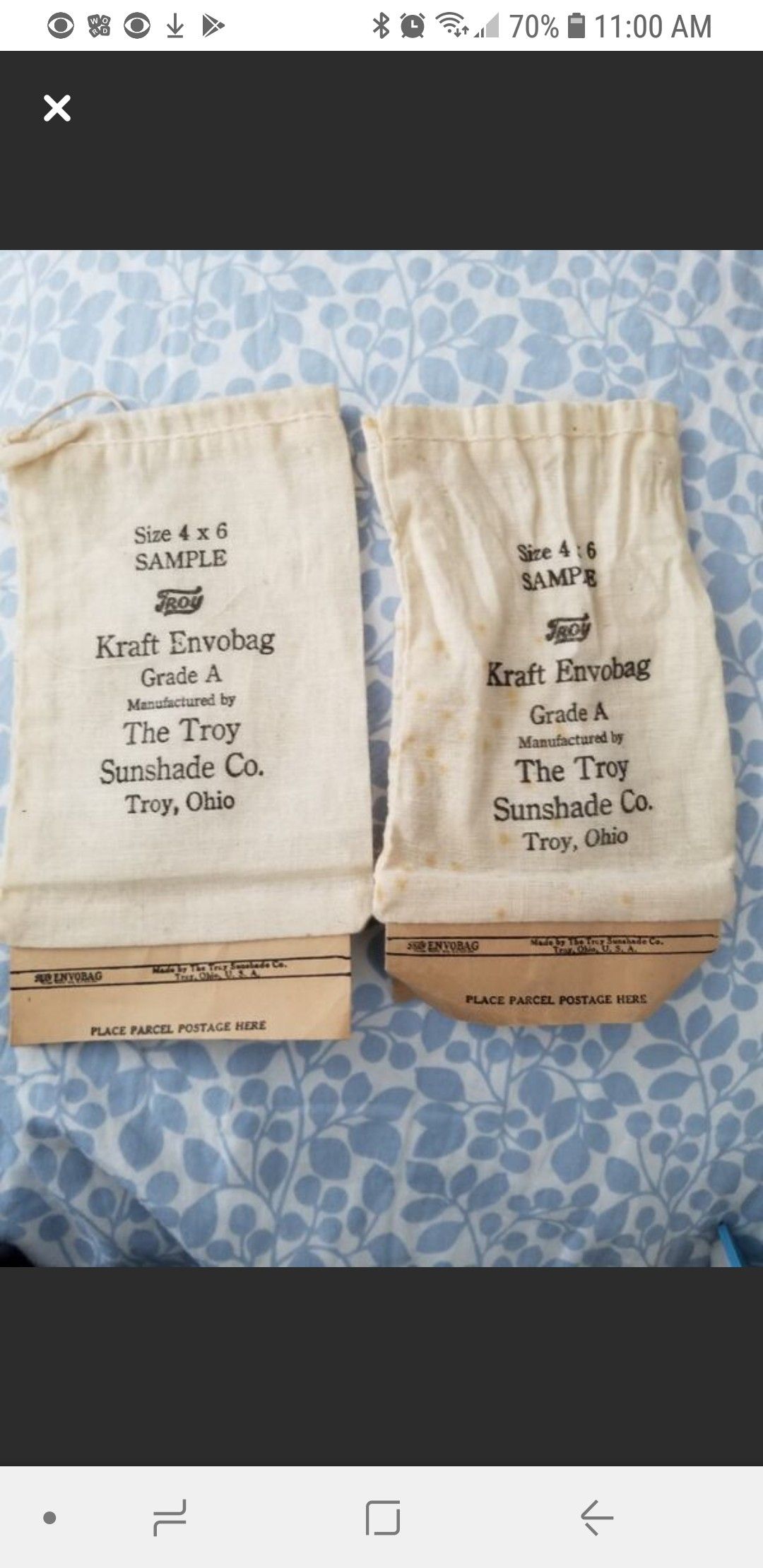 Vintage Cloth Troy Kraft Envobag's