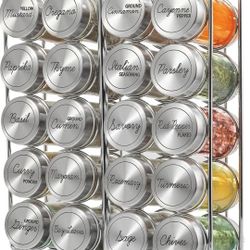 Orii 20 Jar Spice Rack Stainless Steel with Spices Included