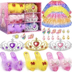 Girl Toys Princess Dress Up Clothes for Little Girls,Unicorns Gifts for Girls,Princess Shoes Costume Toys