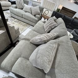 High profile sofa and loveseat