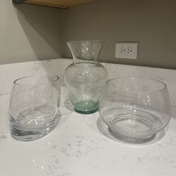 glass Vase and bowls