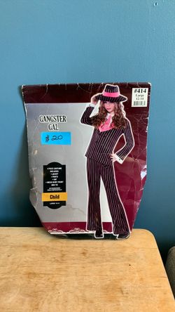 HALLOWEEN MOBSTER GANGSTER KIDS SIZE LARGE 12-14 COSTUME