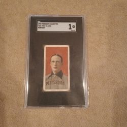T206 Fred Clarke, HOF, SGC 1, Vintage Tobacco Card