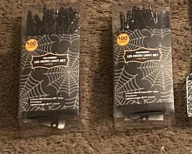 Halloween LED Lights (Battery Operated) Brand New $10 For Both