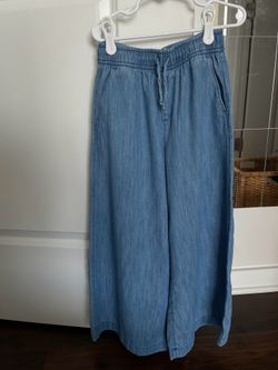 Old Navy Girls Wide Leg Cotton Pants Size 6-7