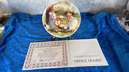 Vintage Jeanne Down “Office Hours” collectors plate #9547B