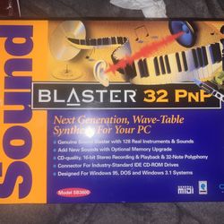 Vintage Creative Sound Blaster 32 Pnp ISA Sound Card 