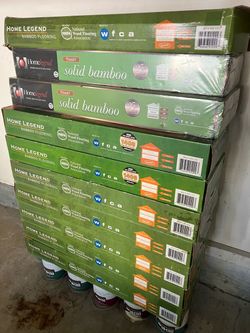 NIB Toast Bamboo Flooring (9 sealed boxes + 3 threshold & joiner pieces) $200