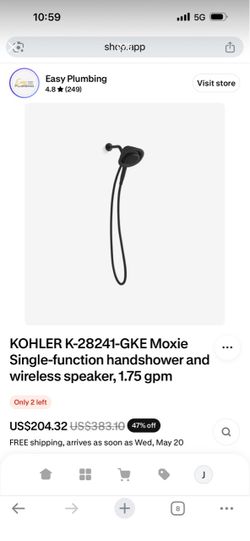 KOHLER Moxie Handshower Wireless Speaker – Retail & Pallet Wholesale
