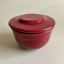 Emile Henry Red Butter Bell Pot Keeper Crock Ceramic 16.10 France 🇫🇷 