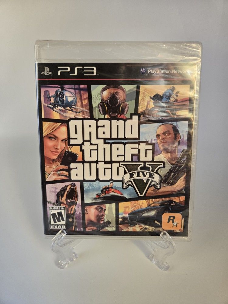 Grand Theft Auto V 5 (PlayStation 3, PS3 2013) NTSC Factory Sealed Black Label 