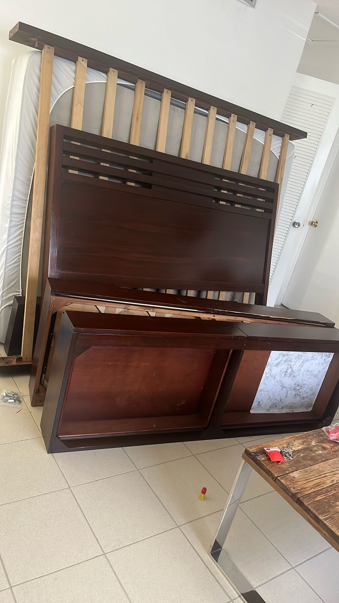 Queen Bed Frame / Mattress