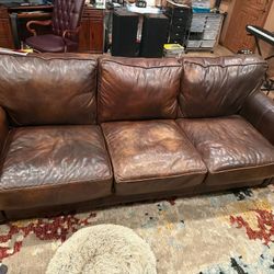 Leather Sofa And Chair Set 