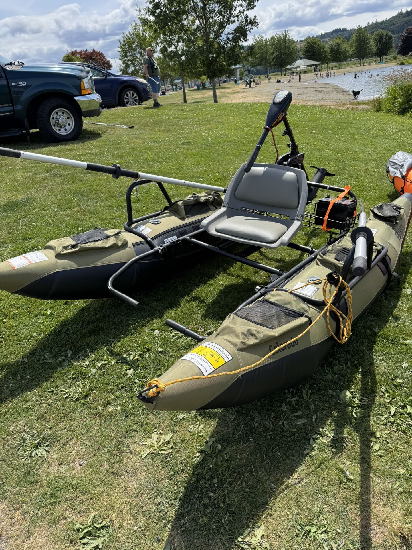 Colorado Classic Pontoon Boat And Mimi Moto Motor