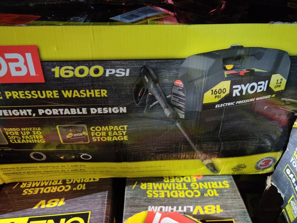 Like New Ryobi 1600psi Pressure Washers