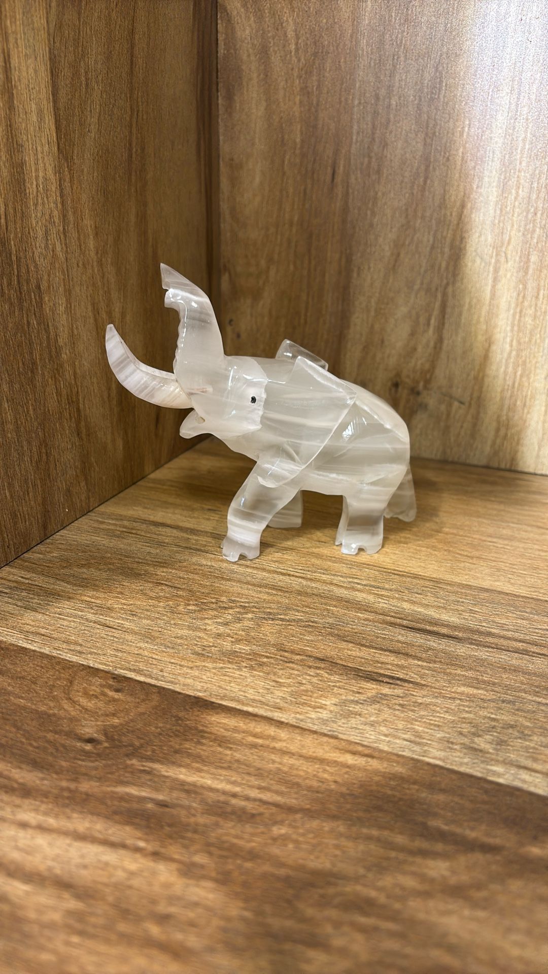 Elephant- Carved Quartz Figurine Statue
